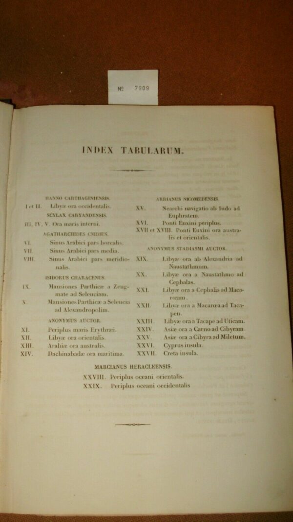 Geographi Graeci Minores. Tabulae In Geographos Graecos Minores A Carolo Mullero - Karl Otfried Muller - Ed. Ambrosi Firmin Didot Parisiis 1855 - immagine 3