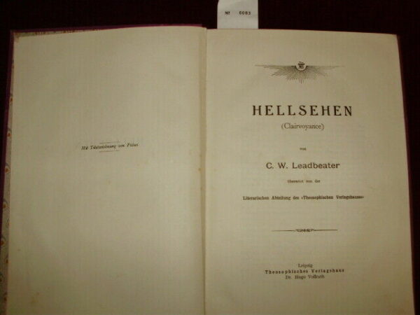 Hellsehen - Charles Webster Leadbeater - Ed. 1980 - immagine 3