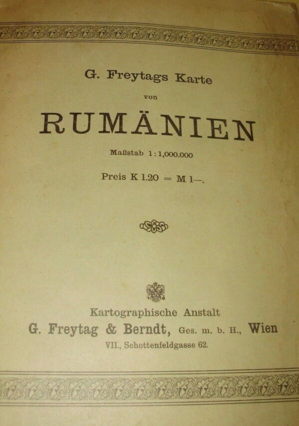 Karte von Rumänien - Autori Vari - Ed. Freytag & Berndt Wien 1915